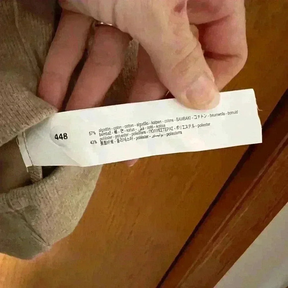 Zara Tan Knit Short Sleeve Mini Dress Medium - Picture 5 of 6